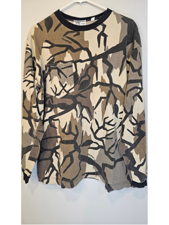 Predator Camouflage Other - Vintage 90s Predator Camouflage Shirt USA Made Hunting Camo Long Sleeve Pocket